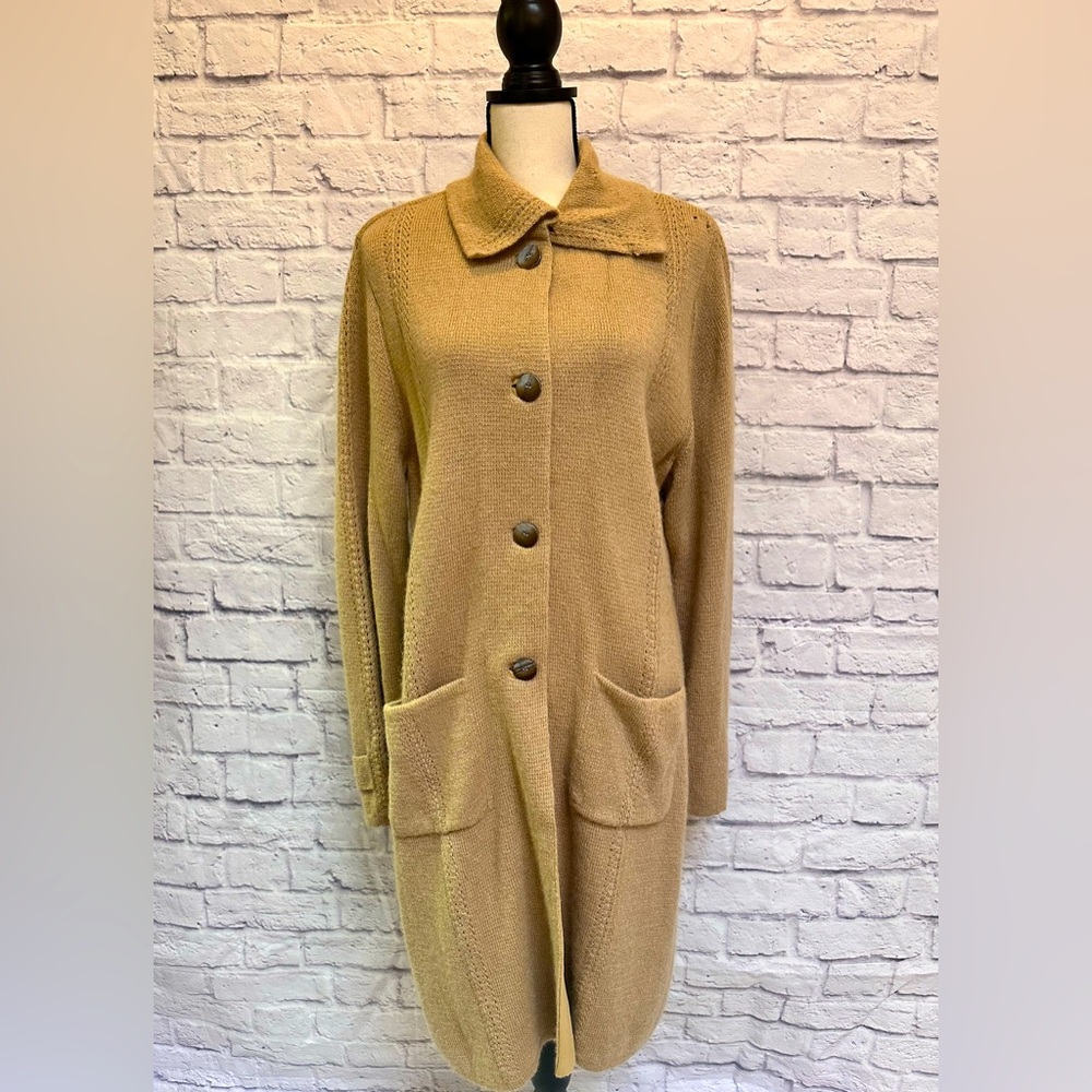Talbots 100% alpaca knee length sweater size XL